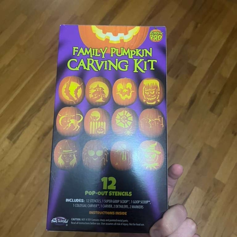 Family Pumpkin Carving Kit - Purple and Orange